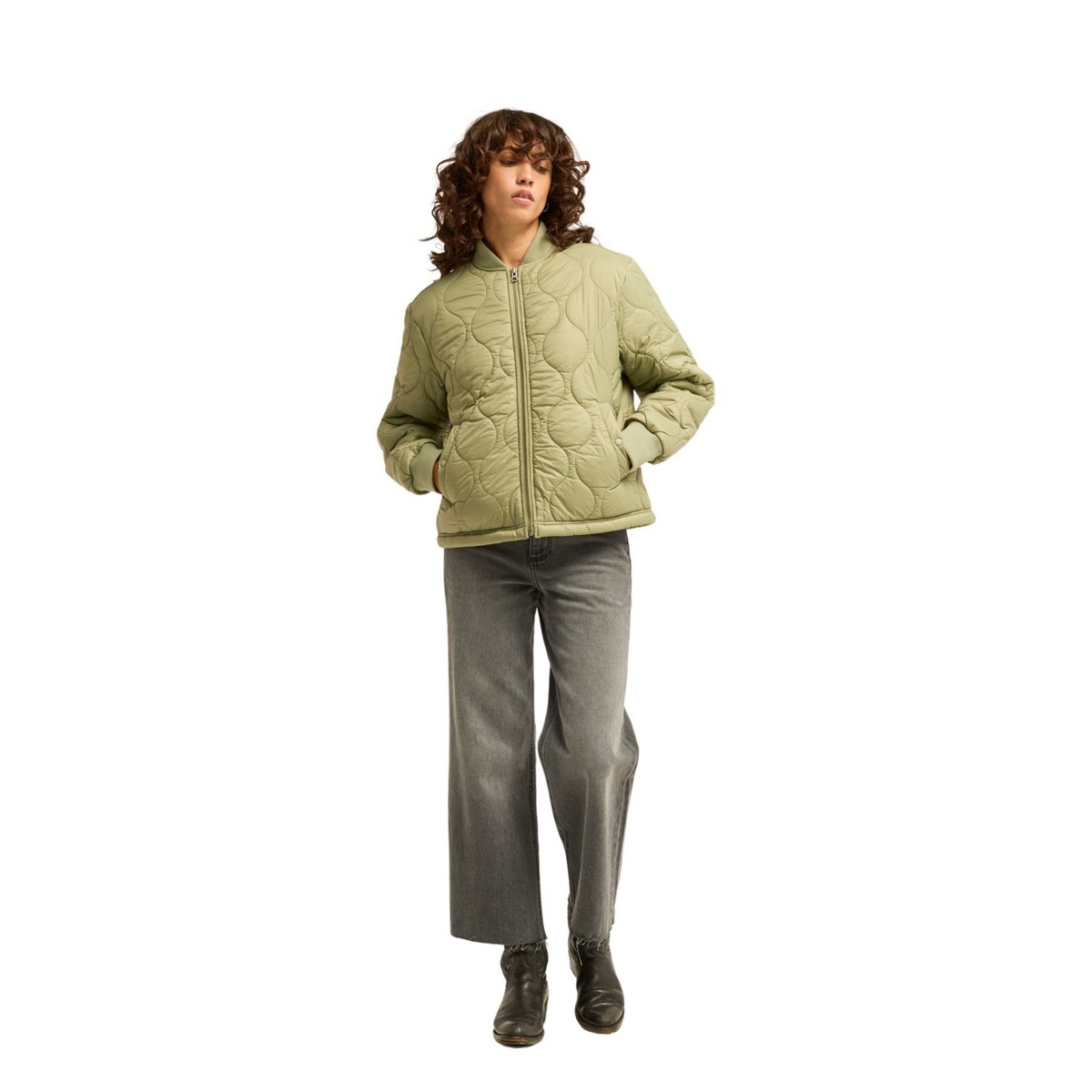 Bomber matelassé à fermeture éclair CUESTA BOMBER vert army green, BILLABONG