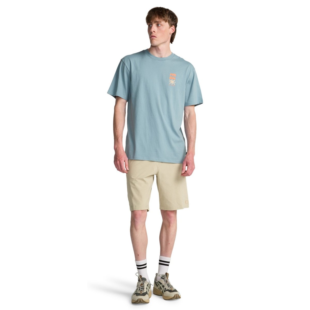 T shirt manches courtes SEGMENT bleu washed blue, BILLABONG
