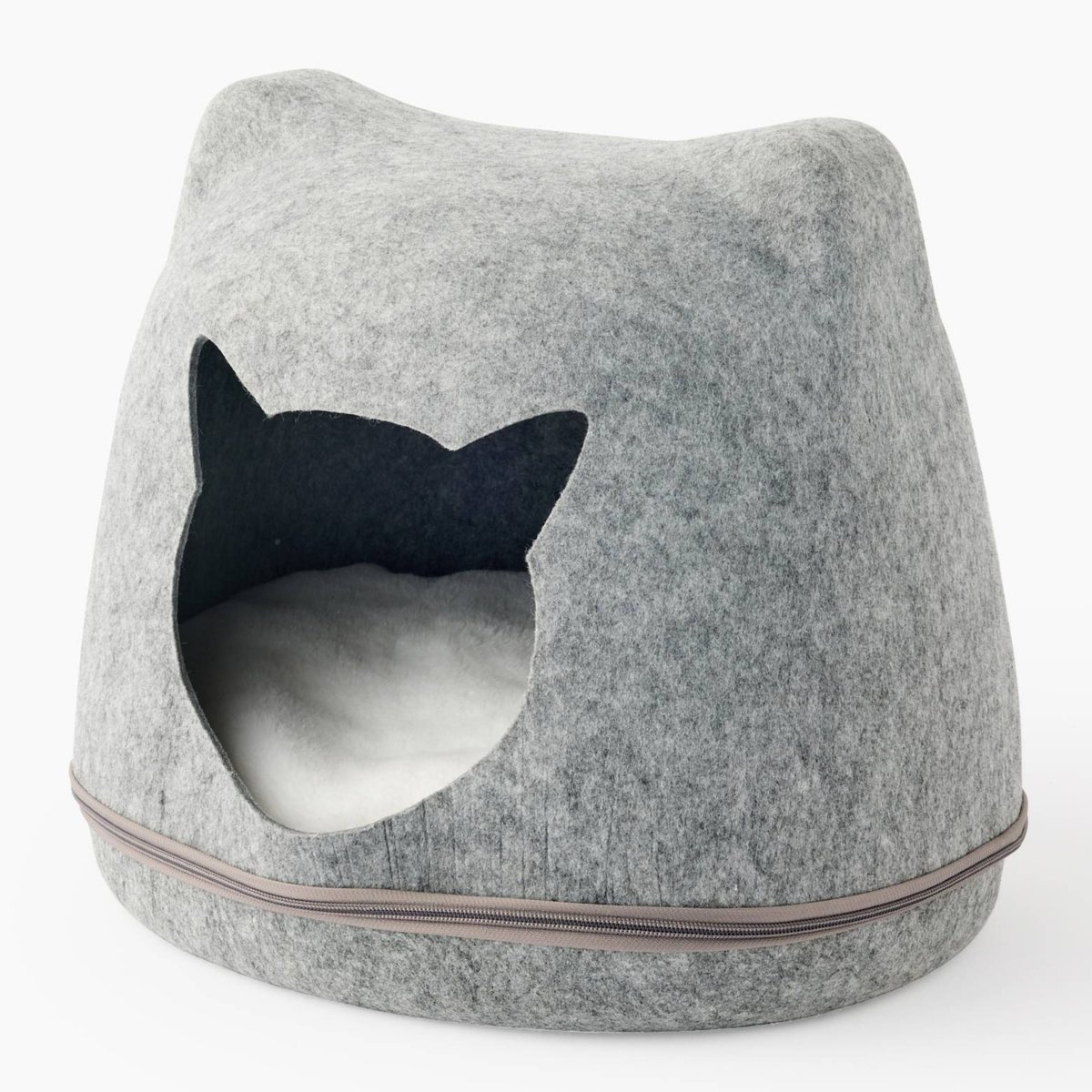 Panier pour chat, 40 x 33 x 36 cm, en feutrine couleur unique, MONOPRIX