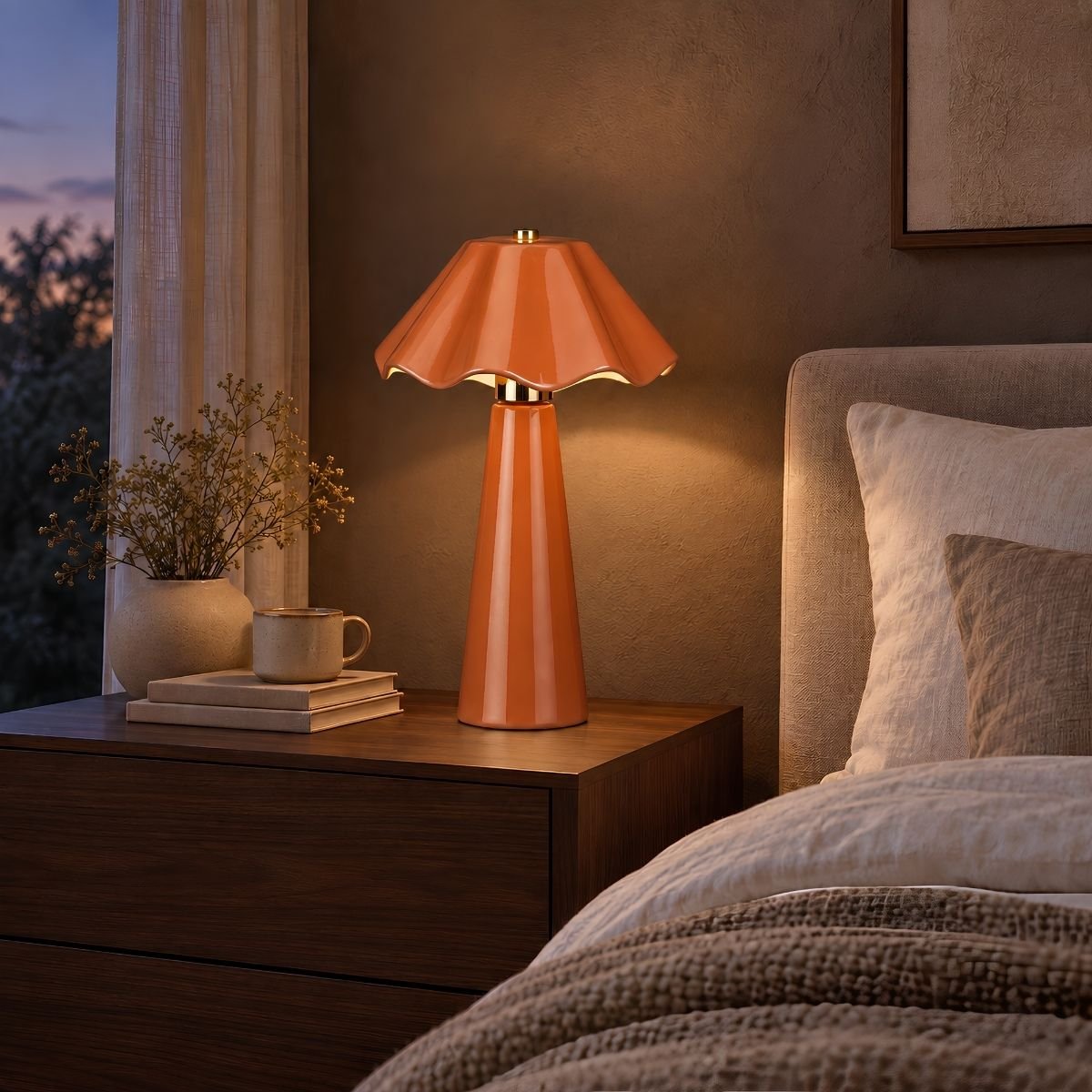 Lampe de table MEERA brun, MICA DECORATIONS