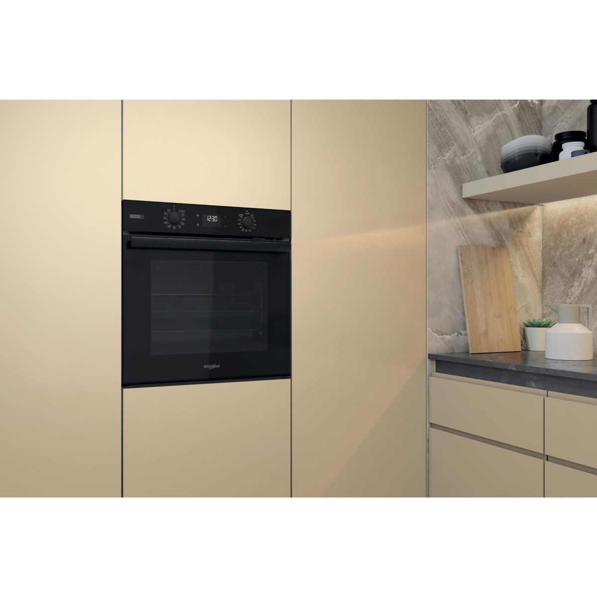 Four encastrable OMSR58RU0B - Pyrolyse, Ajout Vapeur Gentle Steam, Noir Mat couleur unique, WHIRLPOOL