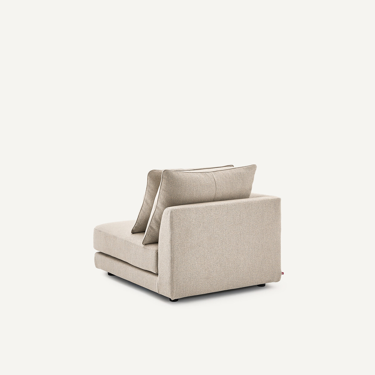 Linkes Sofa-Halbmodul, kombinierbar, aus Tweed, TIBERIO natur/hellgrau, AM.PM