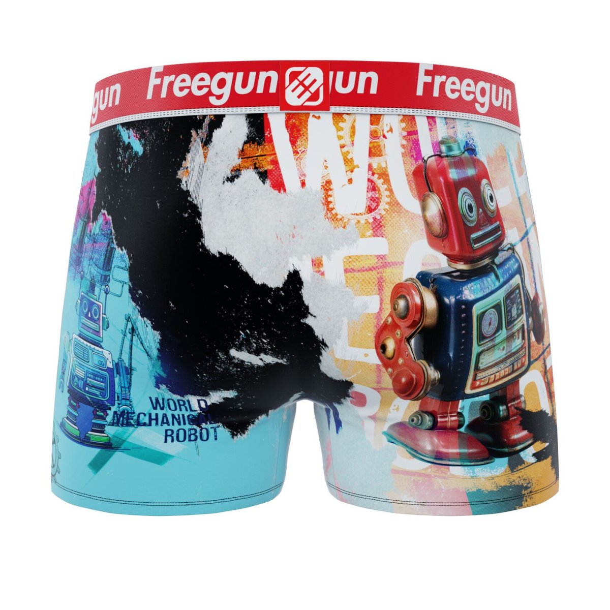 Lot De 3 Boxers Microfibre beige/jaune/rose/turquoise/rouge/noir/blanc, FREEGUN