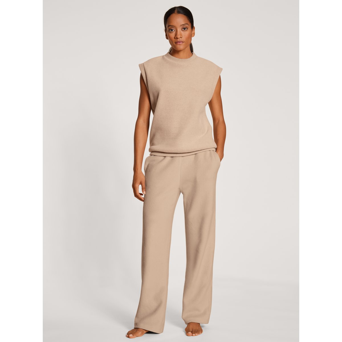 Pantalon Viscose THE HOME HUB beige naturel, CALIDA
