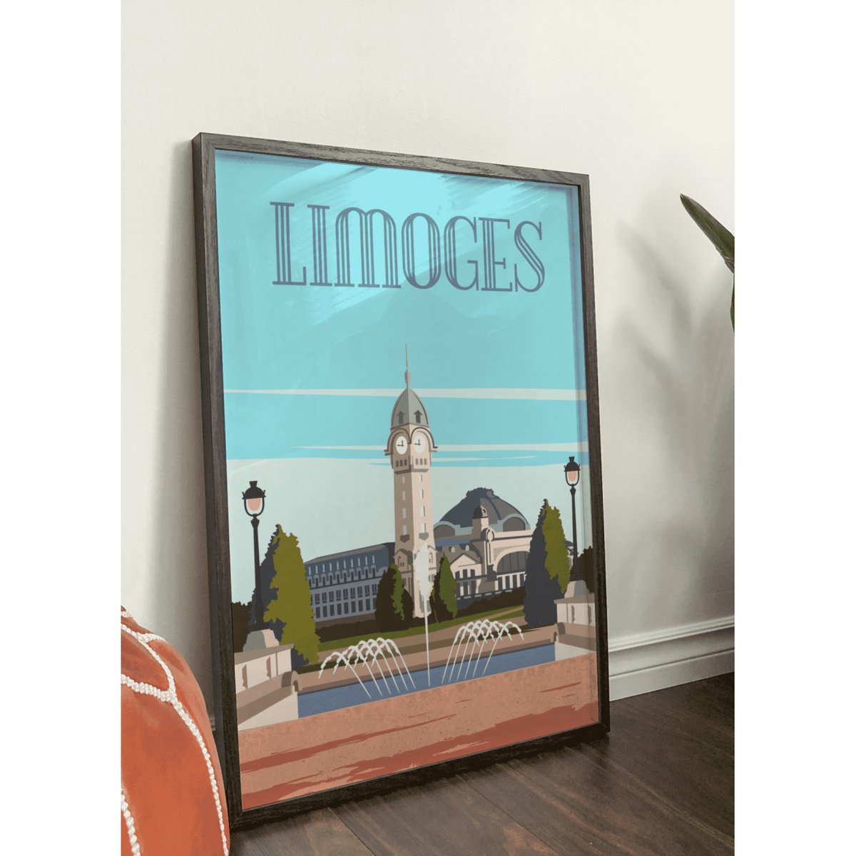Affiche ville Limoges 3 blanc, L'AFFICHERIE
