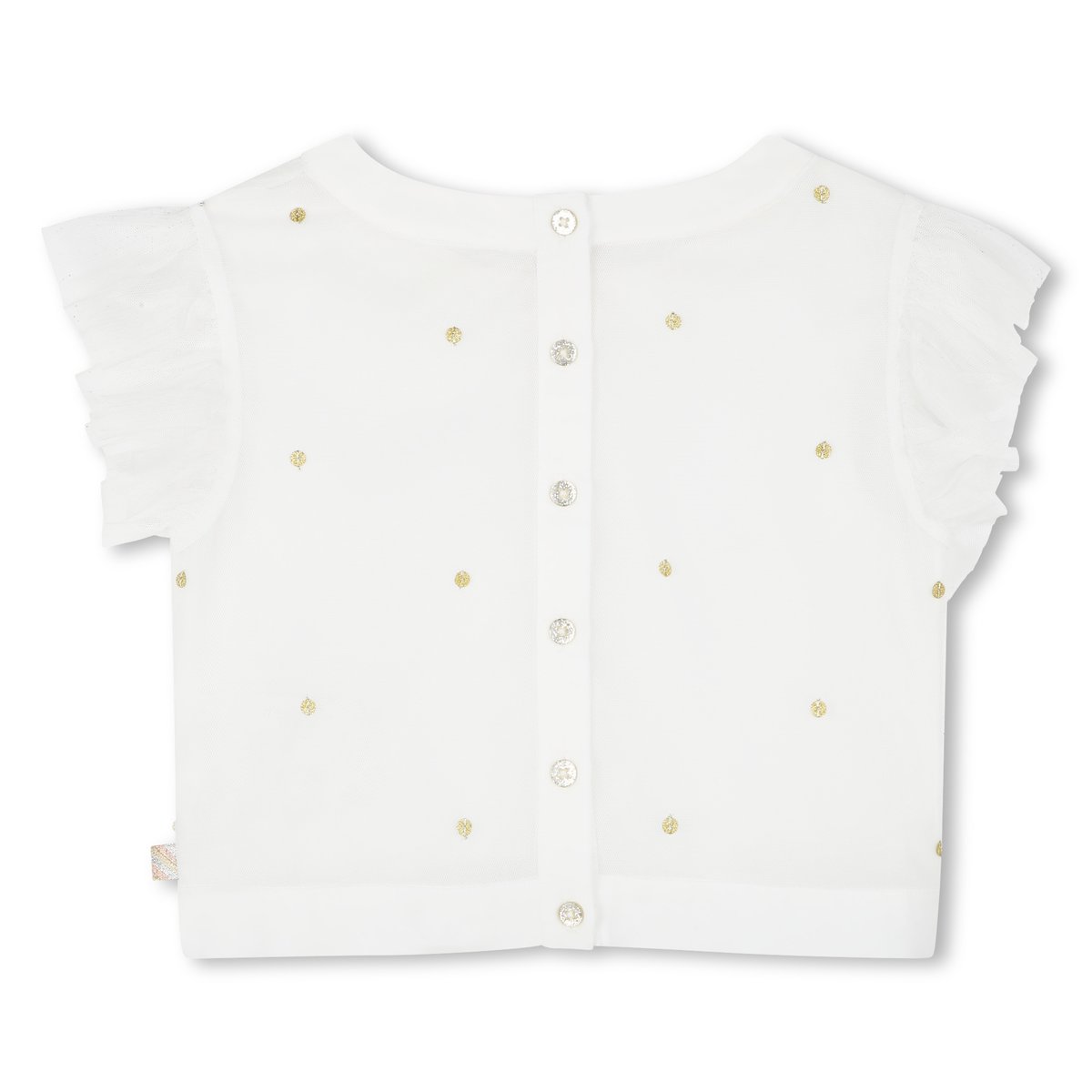 Blusa con tulle e paillettes rice, BILLIEBLUSH