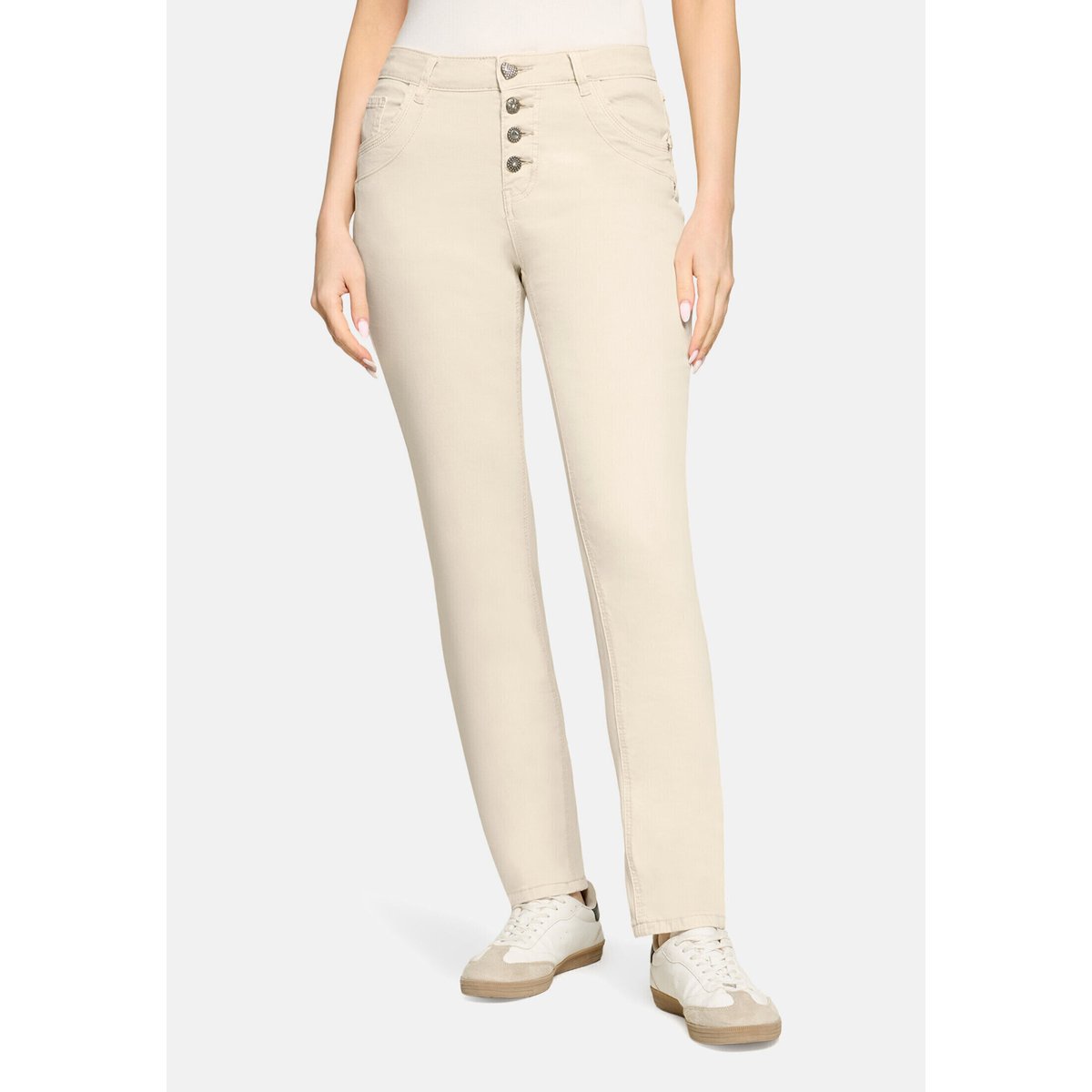 Jean Boyfriend de style vintage silky beige, CARTOON