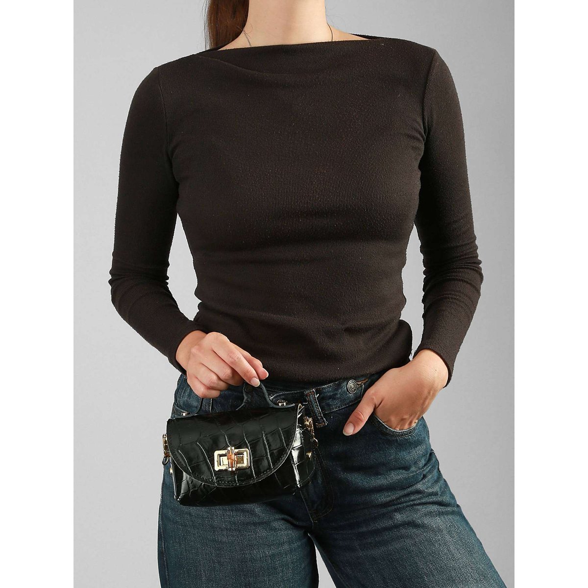Mini-sac Cocco balo cuir nero, MILANO