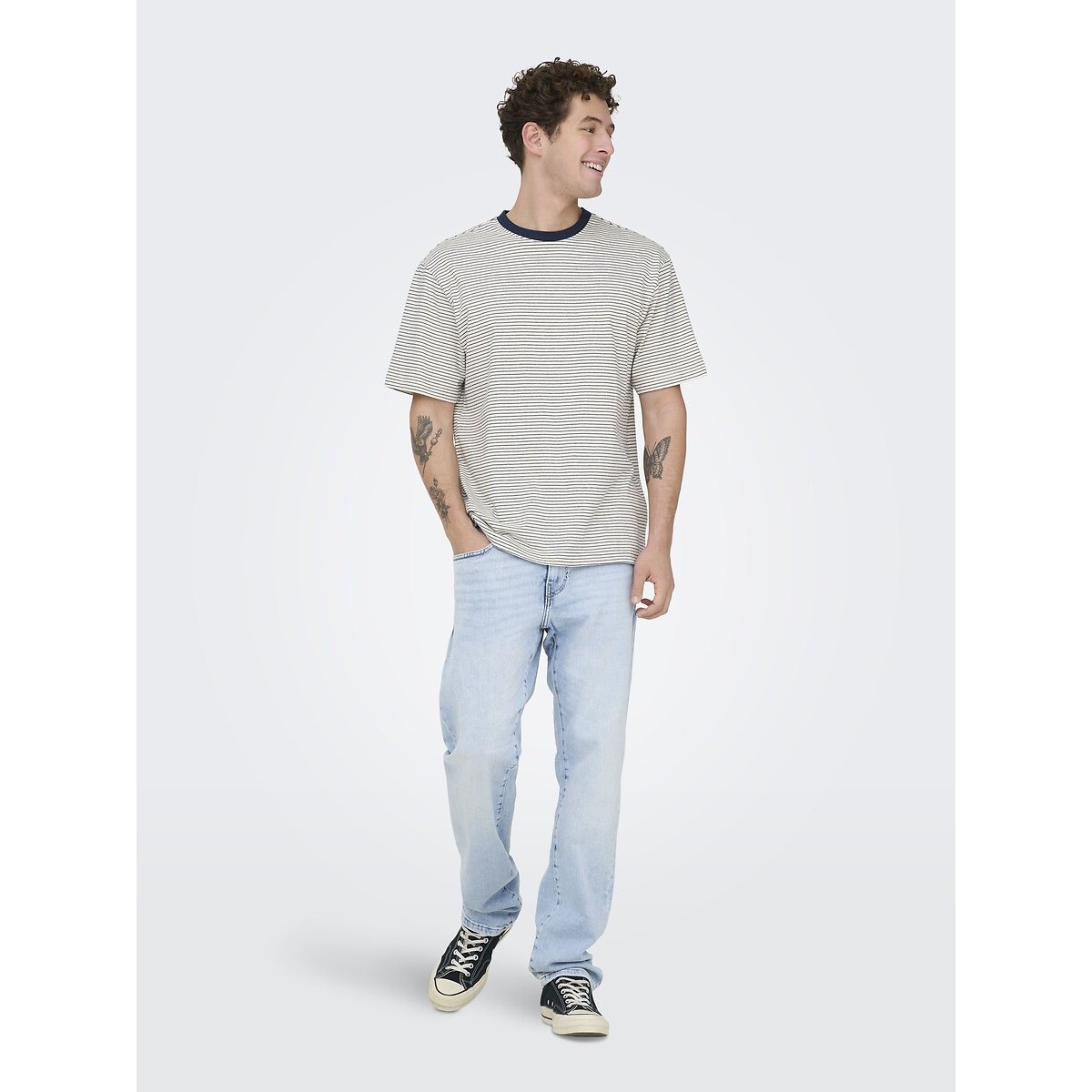 Jean droit stretch Weft denim clair, ONLY & SONS