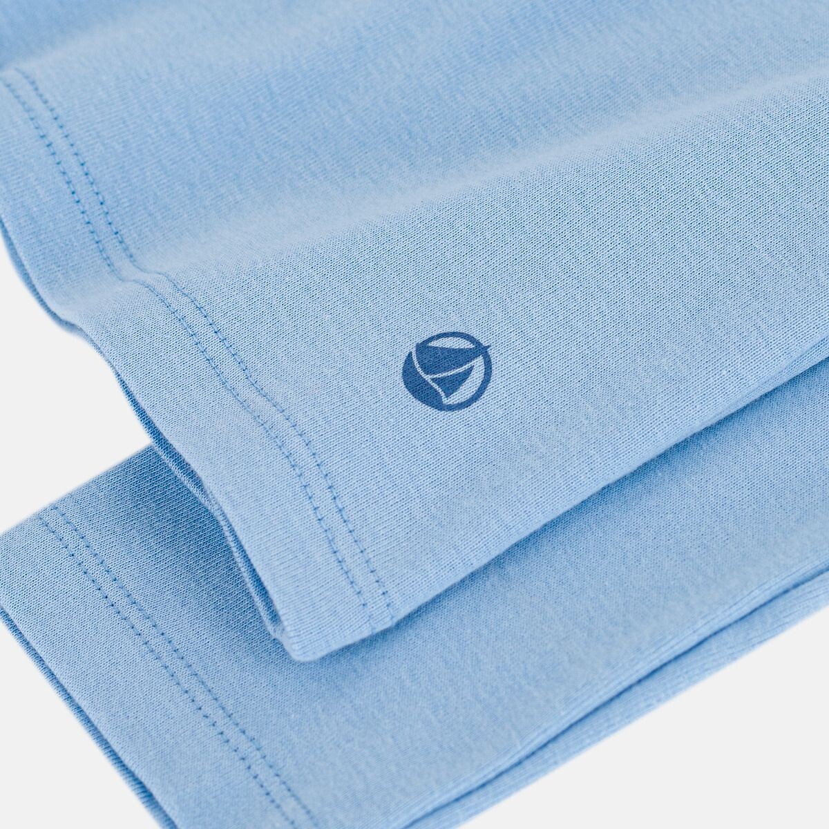 T-shirt with Long Sleeves and Crew Neck sky blue, PETIT BATEAU