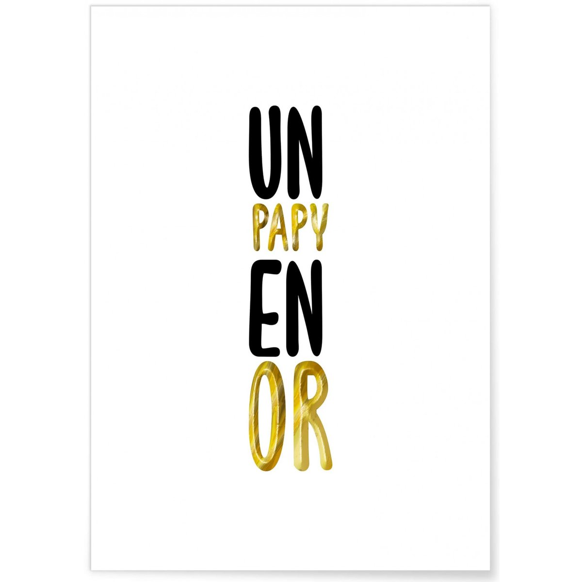 Affiche Papy en Or blanc, L'AFFICHERIE