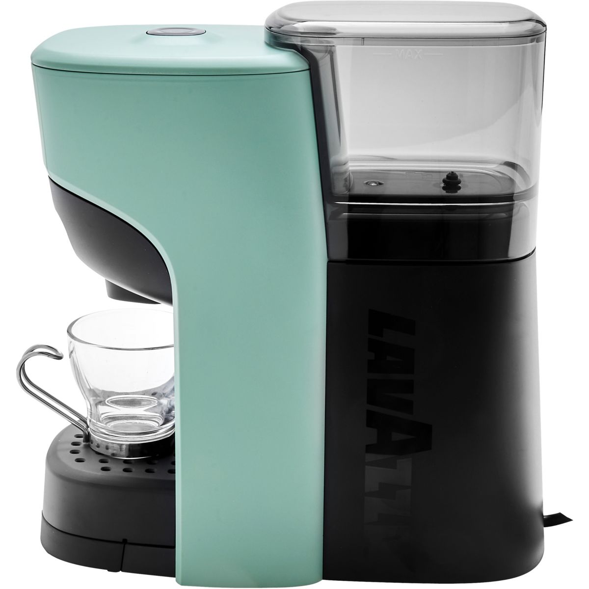 Cafetière à dosette Tiny Eco verte couleur unique, LAVAZZA