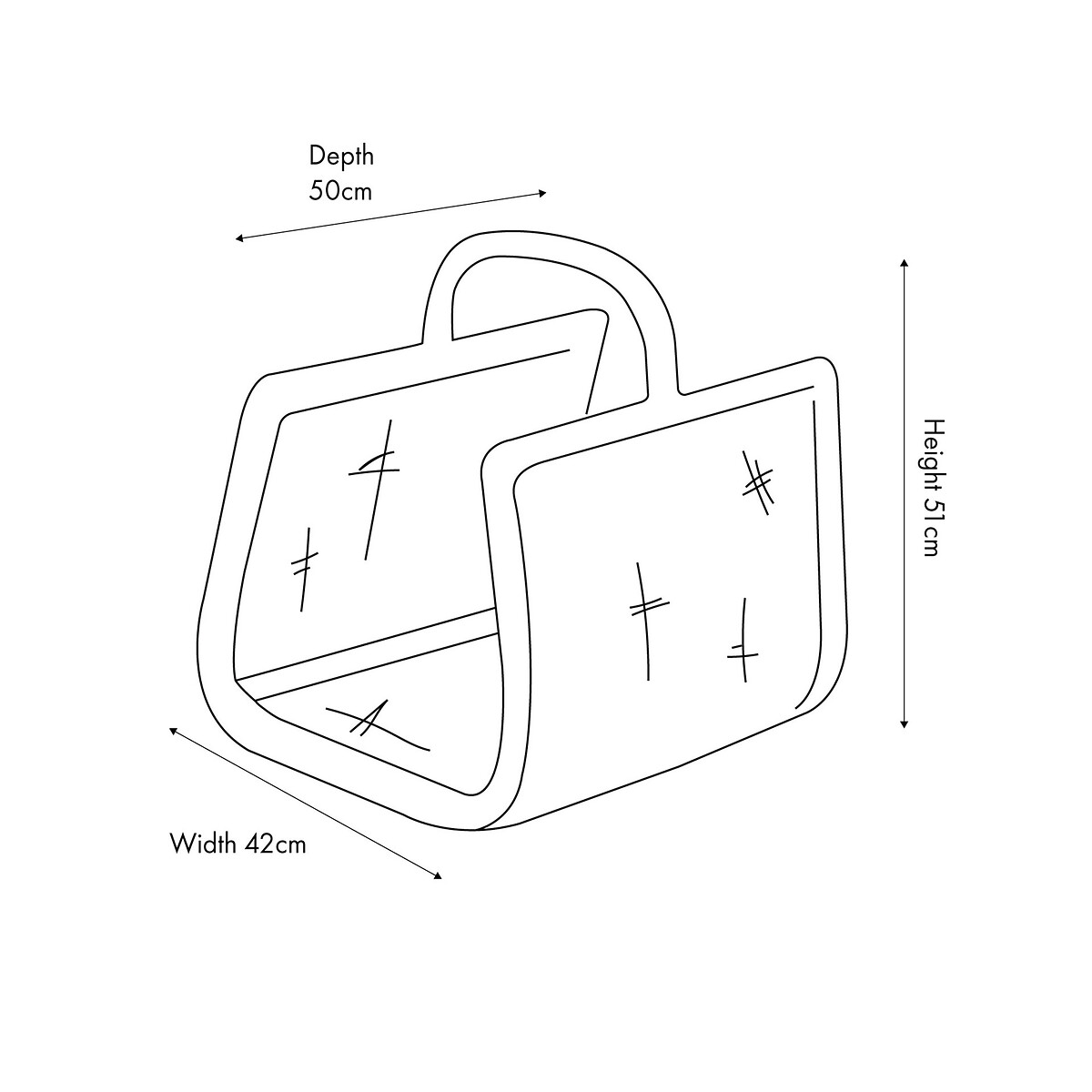 Kubu Trug Basket grey, ÉDITÉ