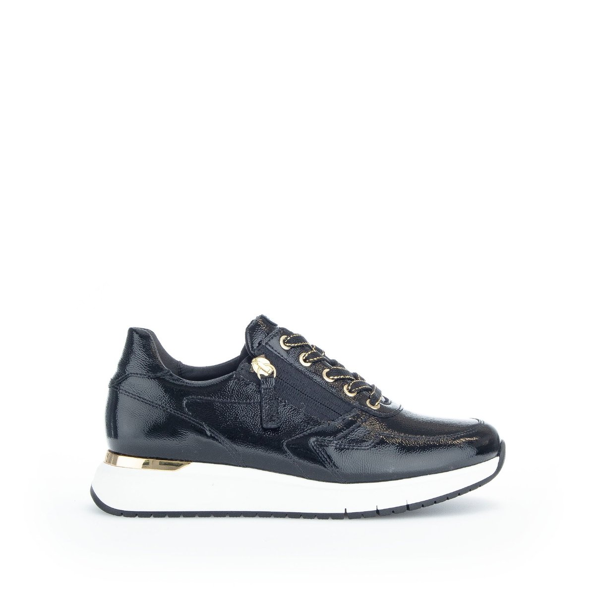 Baskets en cuir noir, GABOR