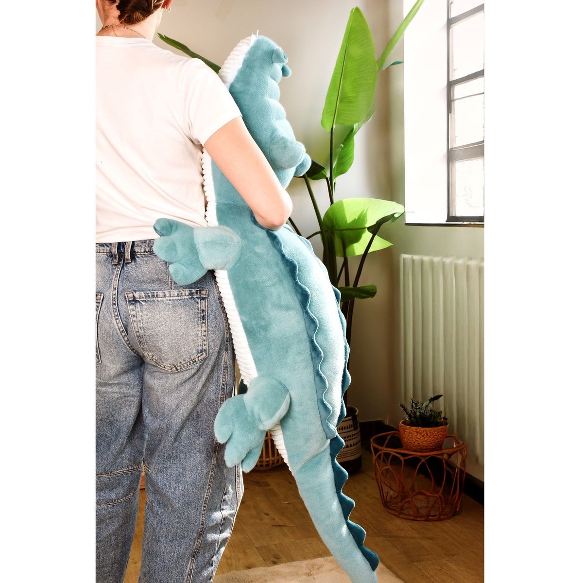 Peluche Crocodile Lagoon 115 cm bleu, HISTOIRE D'OURS