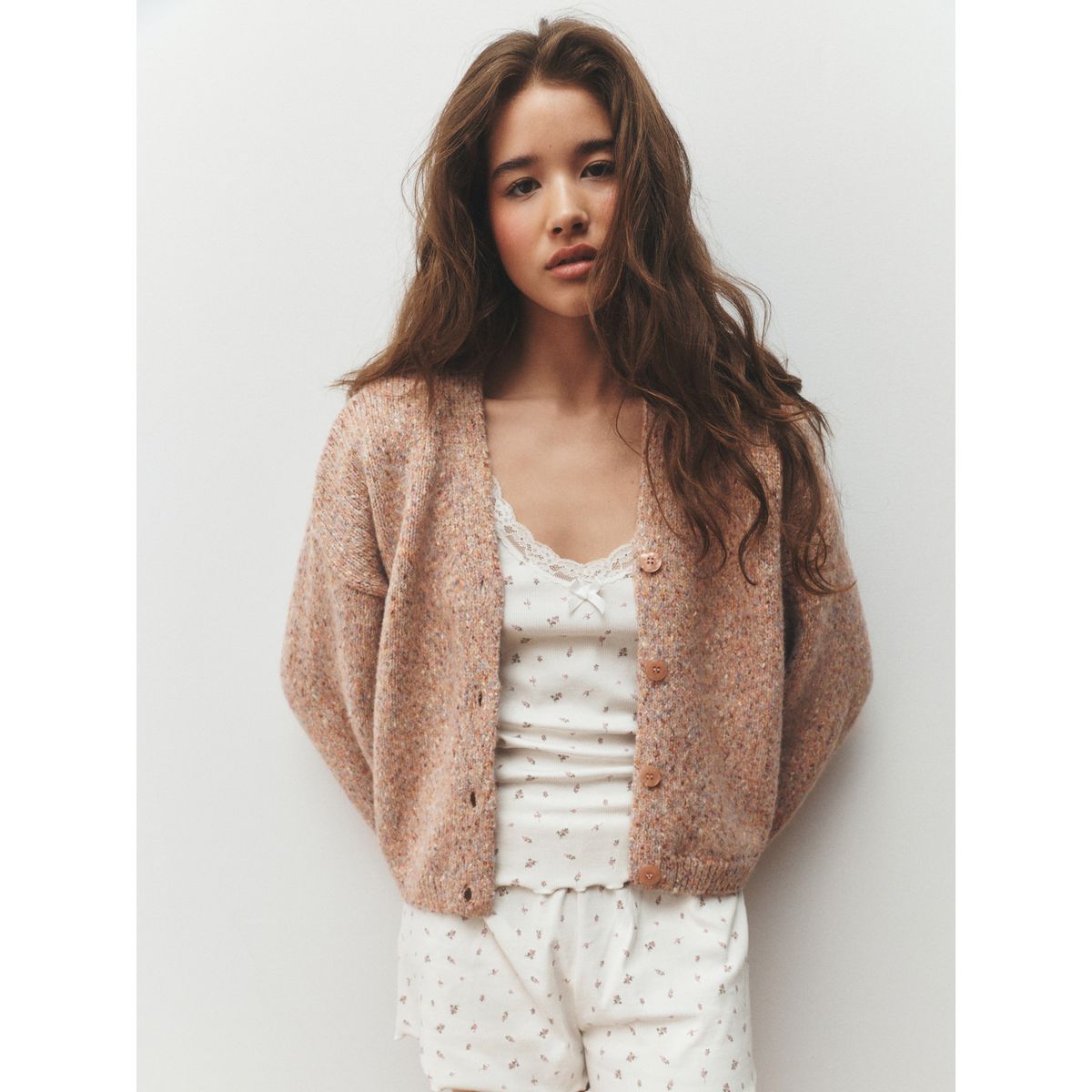 Cardigan moucheté rose, NEXT
