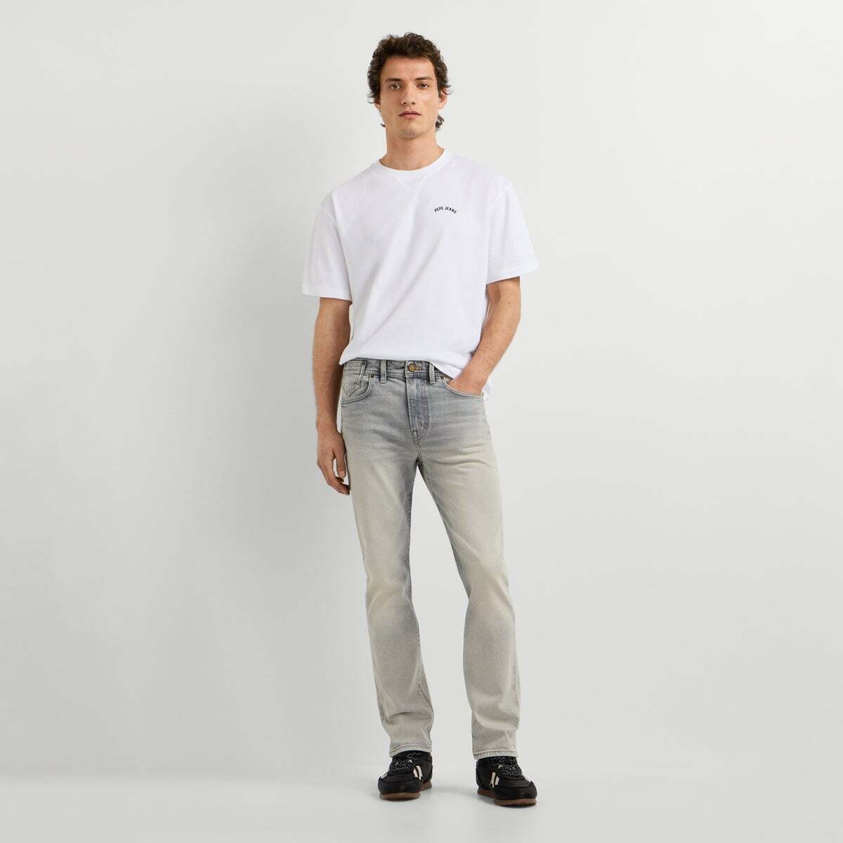 Pipe - Jean Coupe Slim, Taille Normale gris vintage, PEPE JEANS