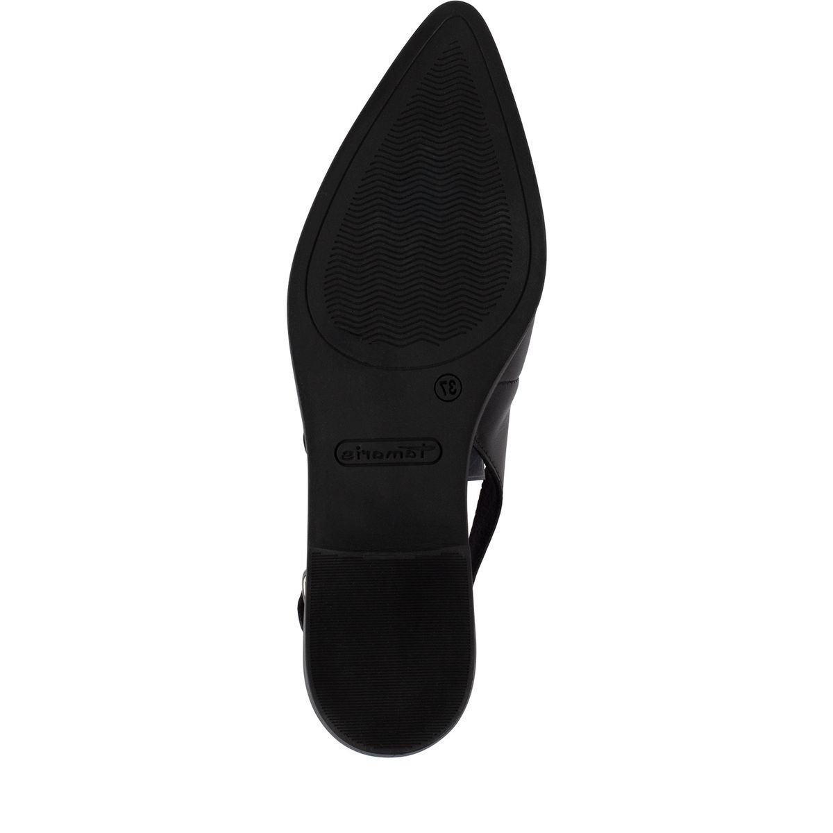 escarpin en cuir noir cuir, TAMARIS