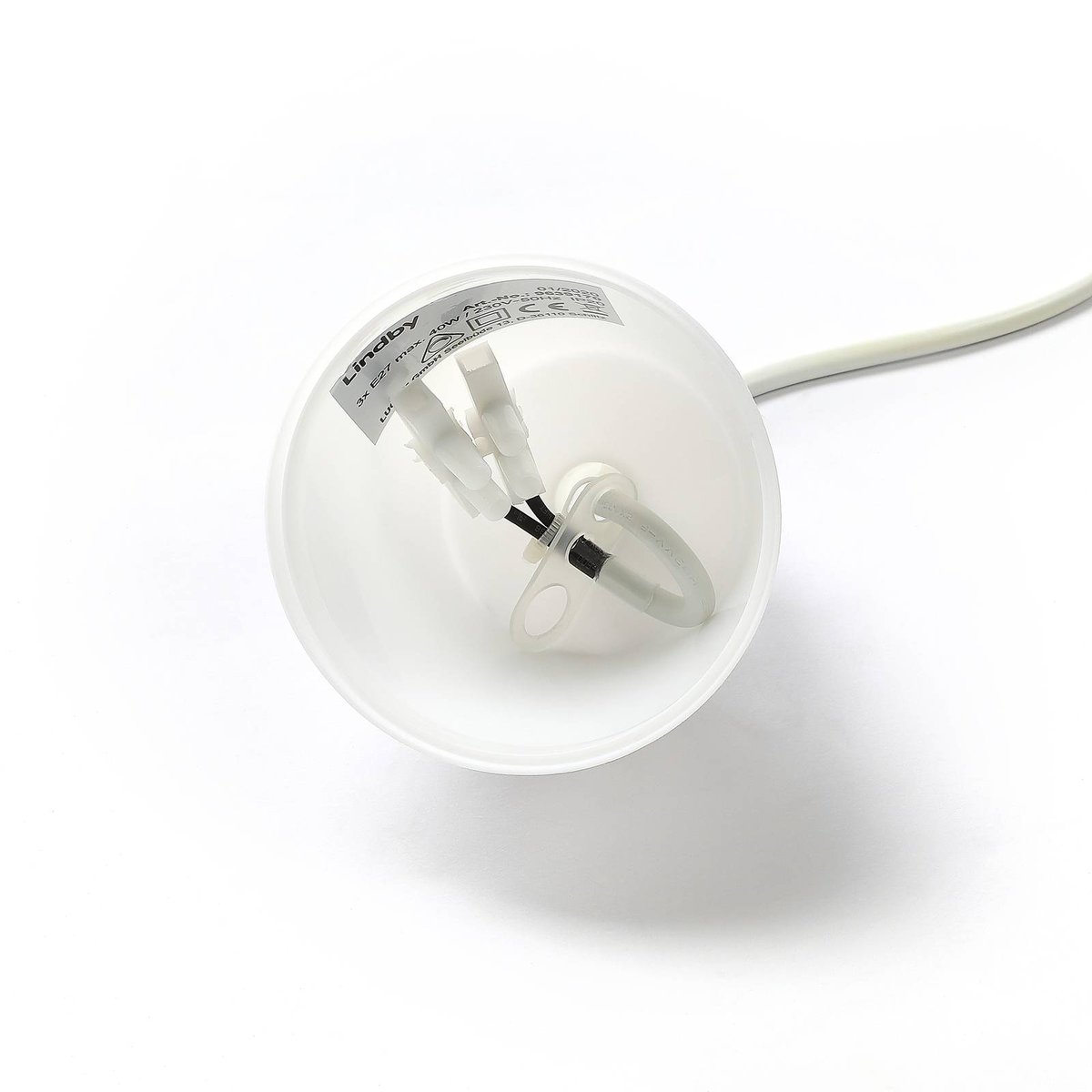 Suspension en textile moderne, Simaria blanc, LINDBY