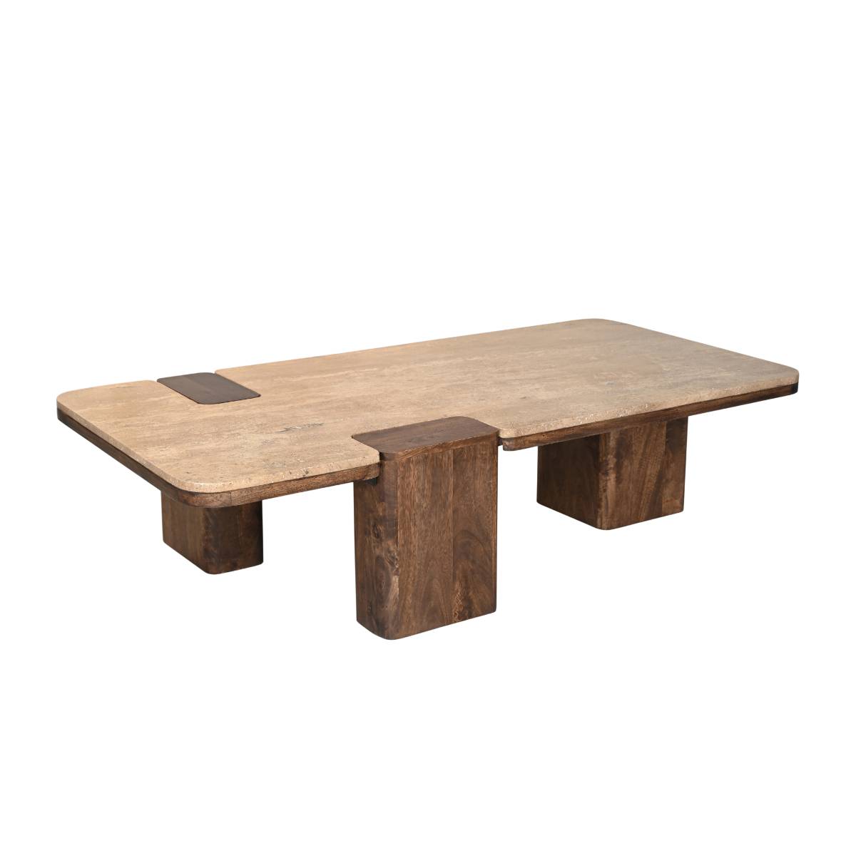 Table basse en bois de manguier CAROLA bois foncé, MADE IN MEUBLES