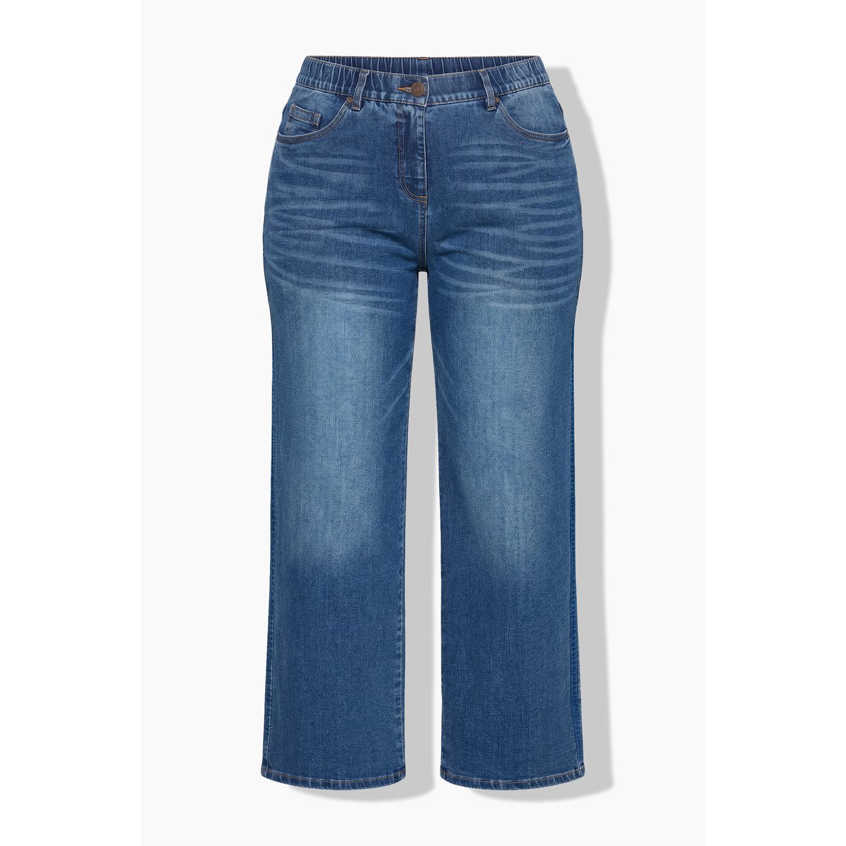 Jean Mary jambe large, ruban reps bleu jean, ULLA POPKEN