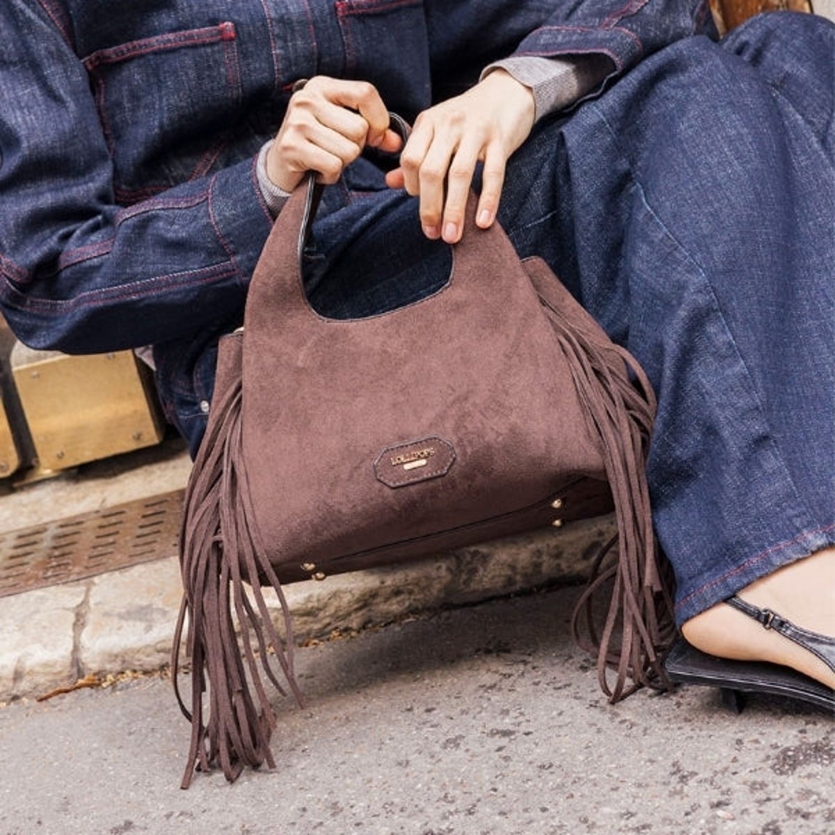 Sac Shopper M Talaya marron, LOLLIPOPS