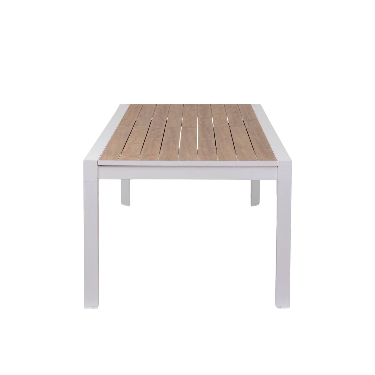 Table de jardin en aluminium AYDEN blanc, MADE IN MEUBLES