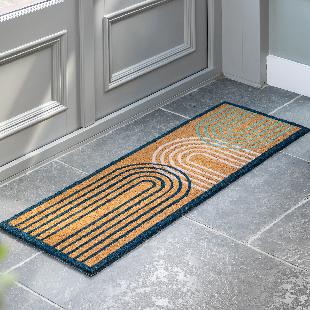 Geo Arches Coir Doormat multi-coloured, SO'HOME