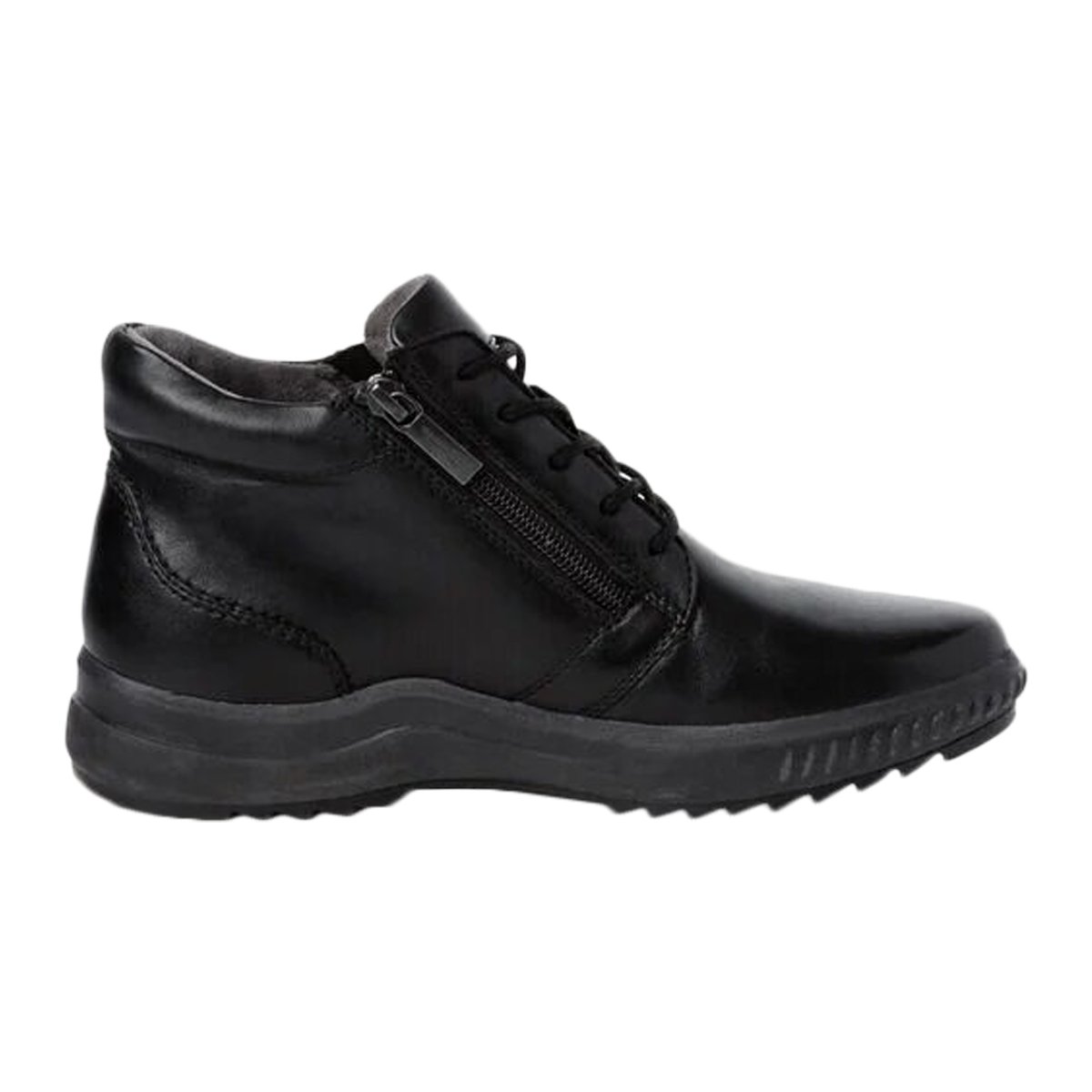 Bottine en cuir noir nappa, TAMARIS