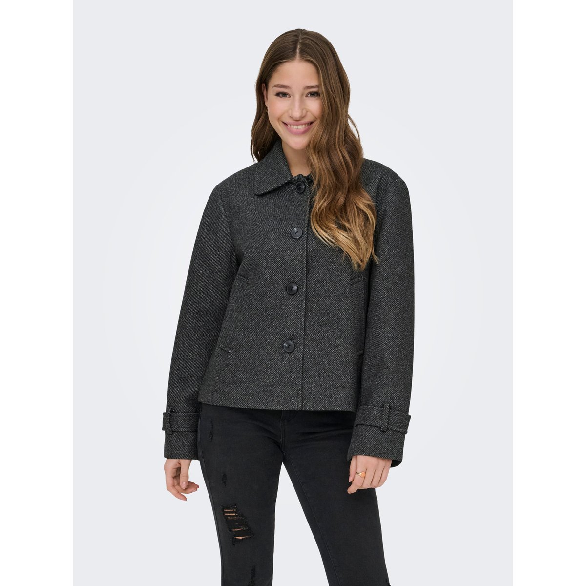 Veste dark grey melange, ONLY