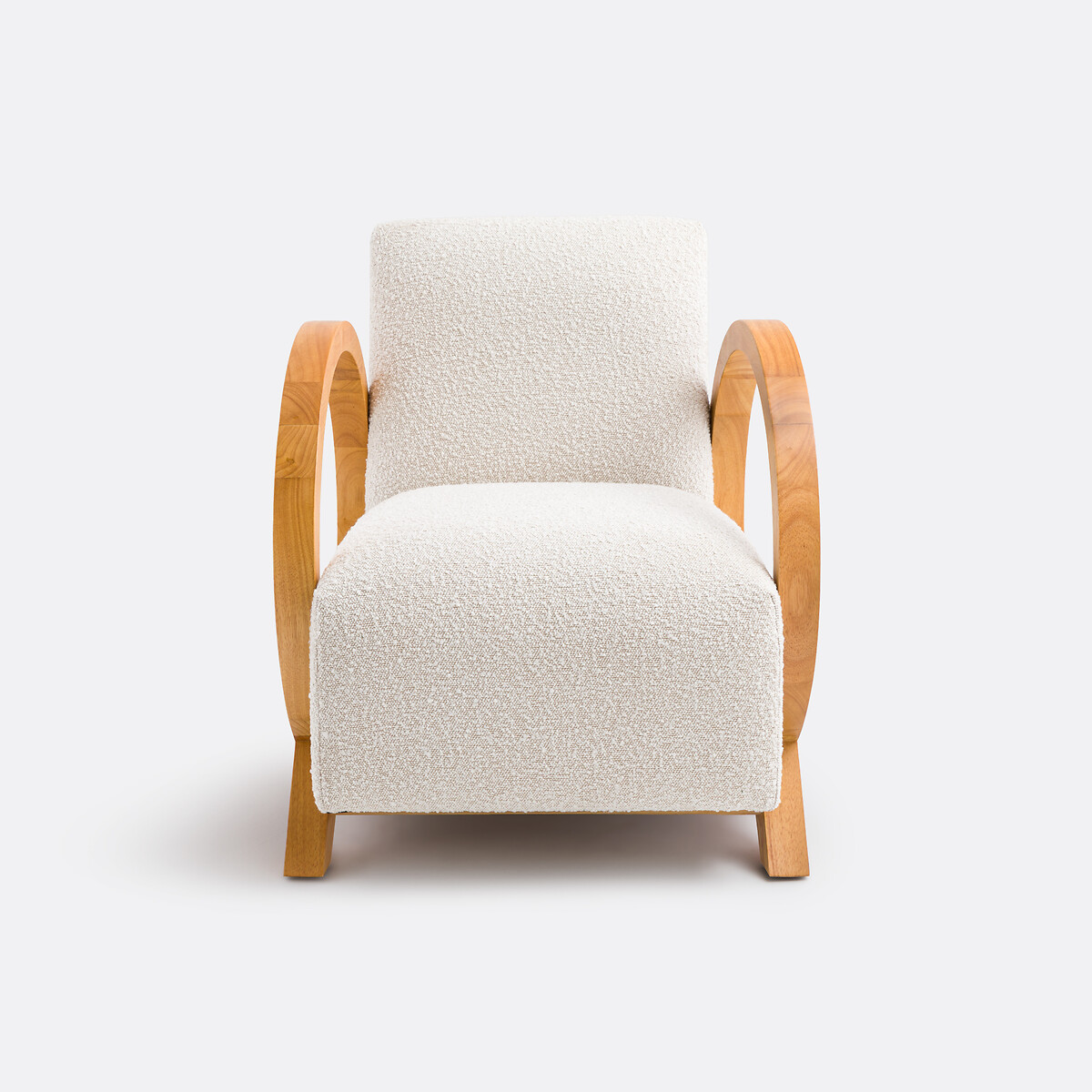 Fauteuil vintage en bouclette, Berti ecru, LA REDOUTE INTERIEURS