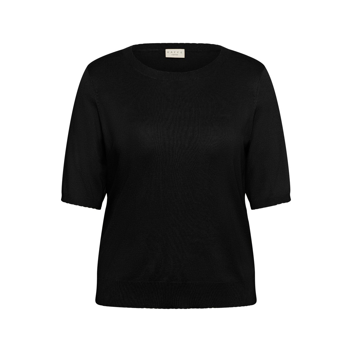 Pullover tricoté noir black deep, KAFFE CURVE