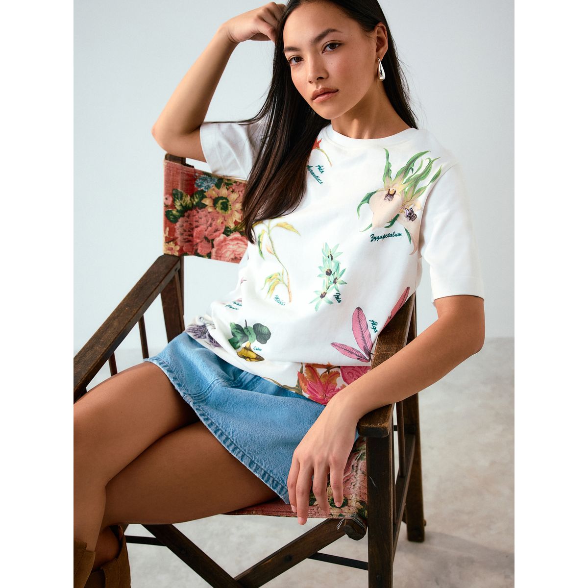 T-shirt manches courtes et motif kew gardens blanc, NEXT