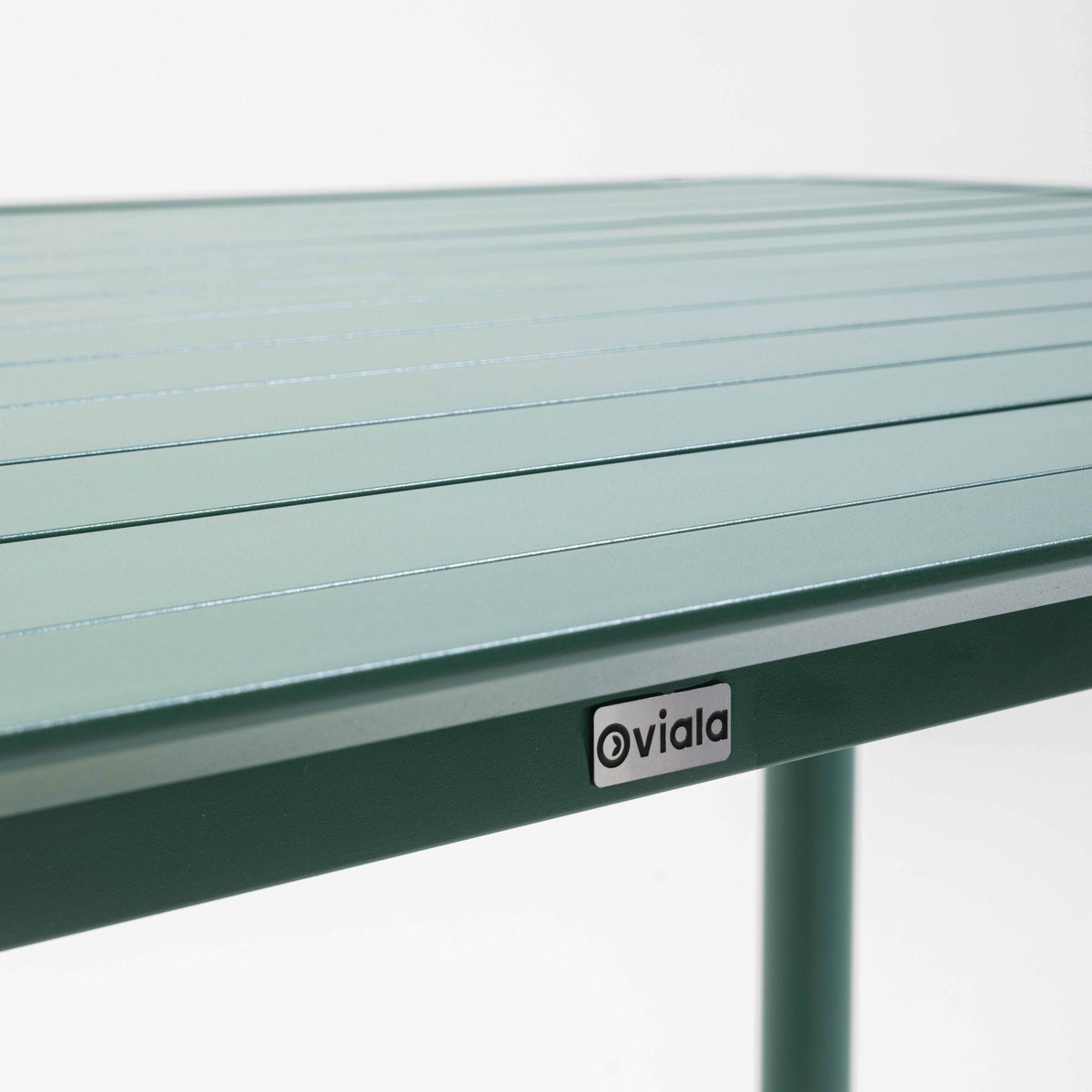 Table de jardin en aluminium 6 places, ALMADA vert foncé, OVIALA