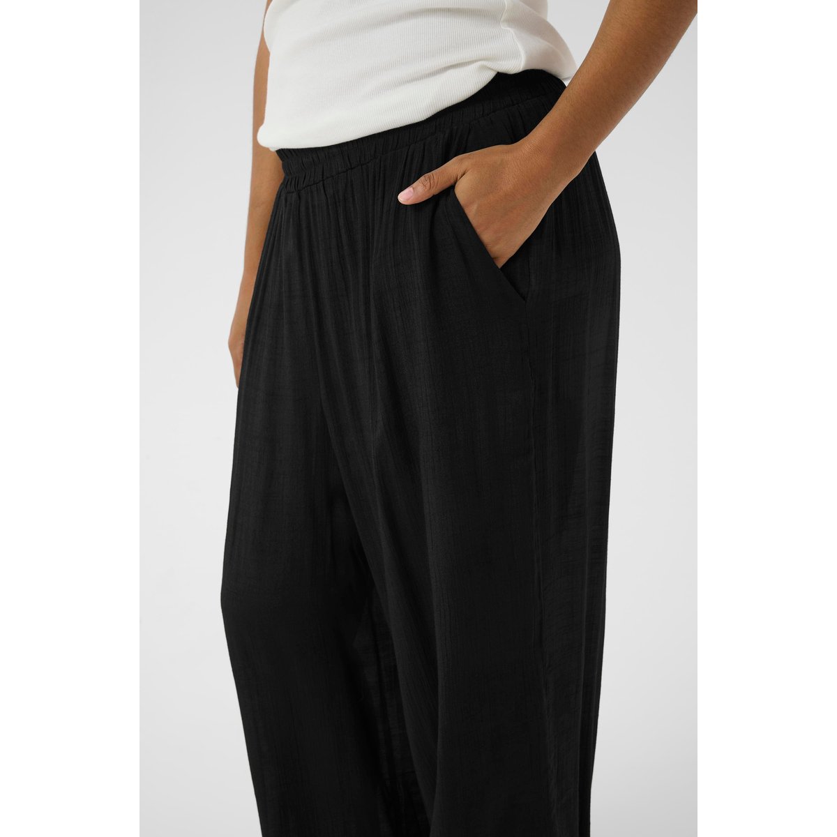 Pantalon casual noir, KAFFE CURVE