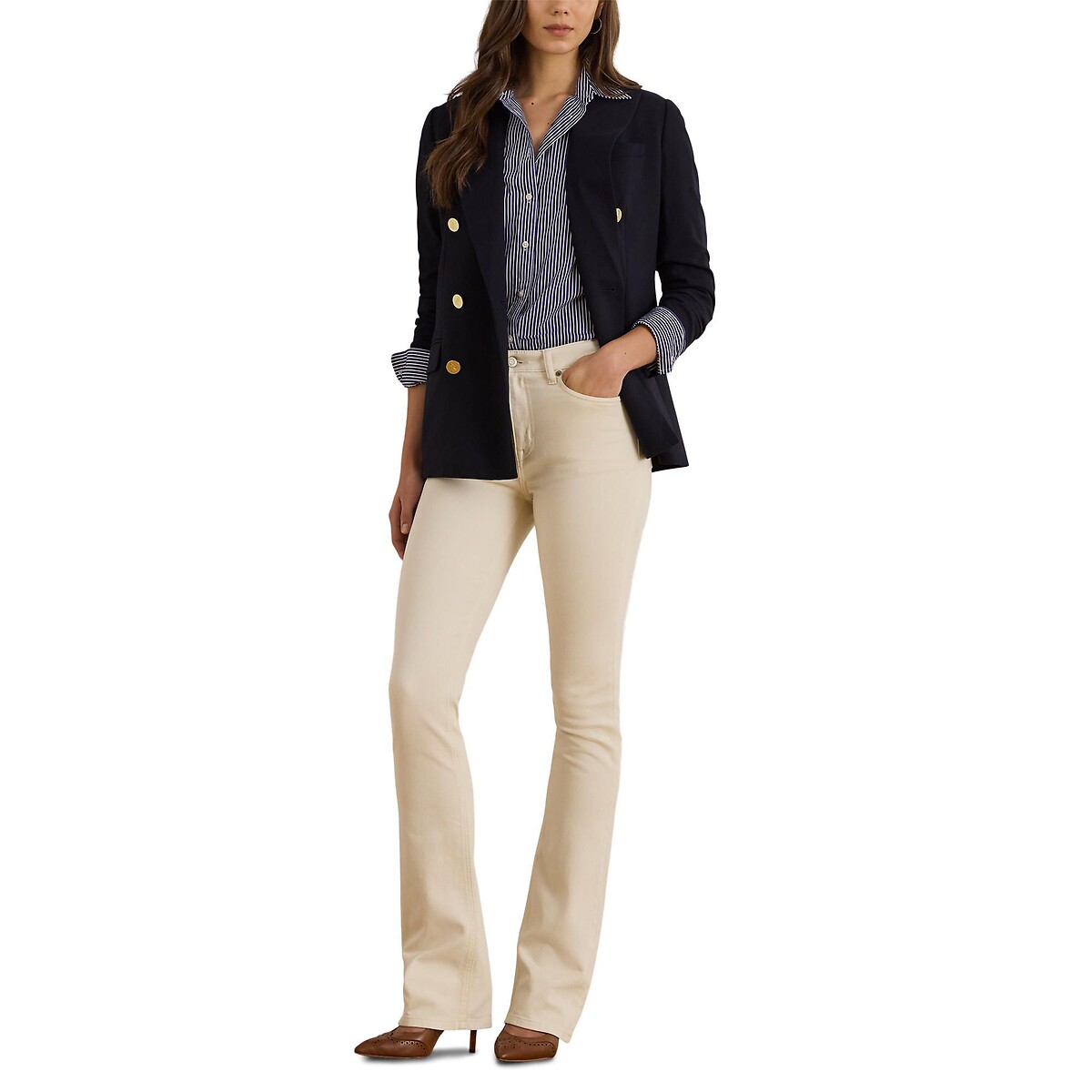 High Waist Bootcut Jeans ecru , LAUREN RALPH LAUREN