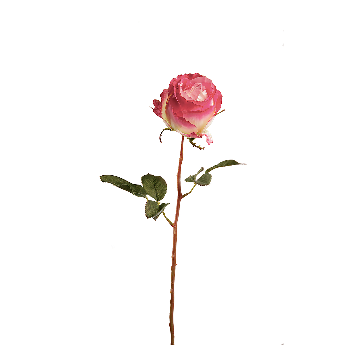 Tige de rose artificielle H49 rose, SIA DECO