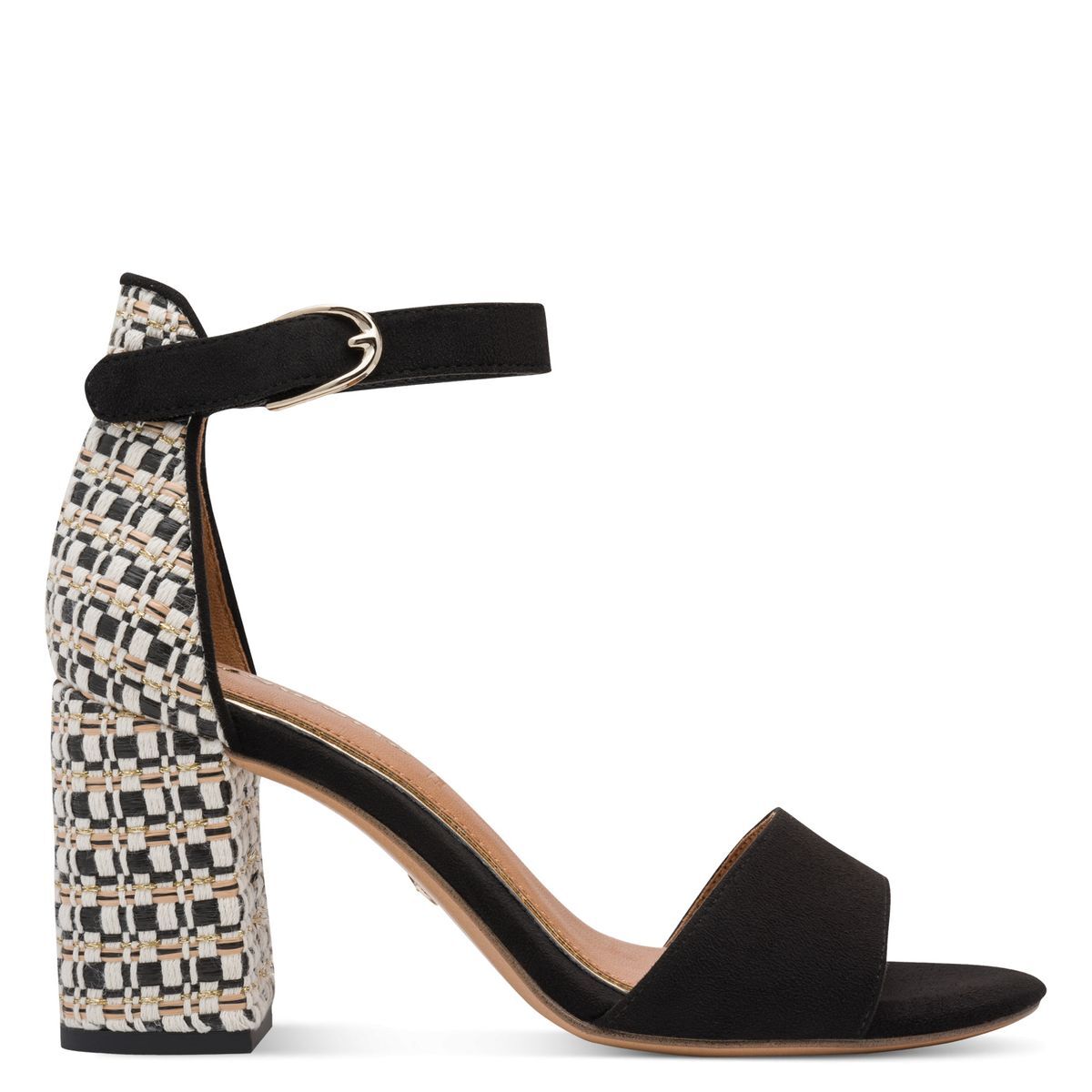 Sandale à talon en boucle noir, TAMARIS
