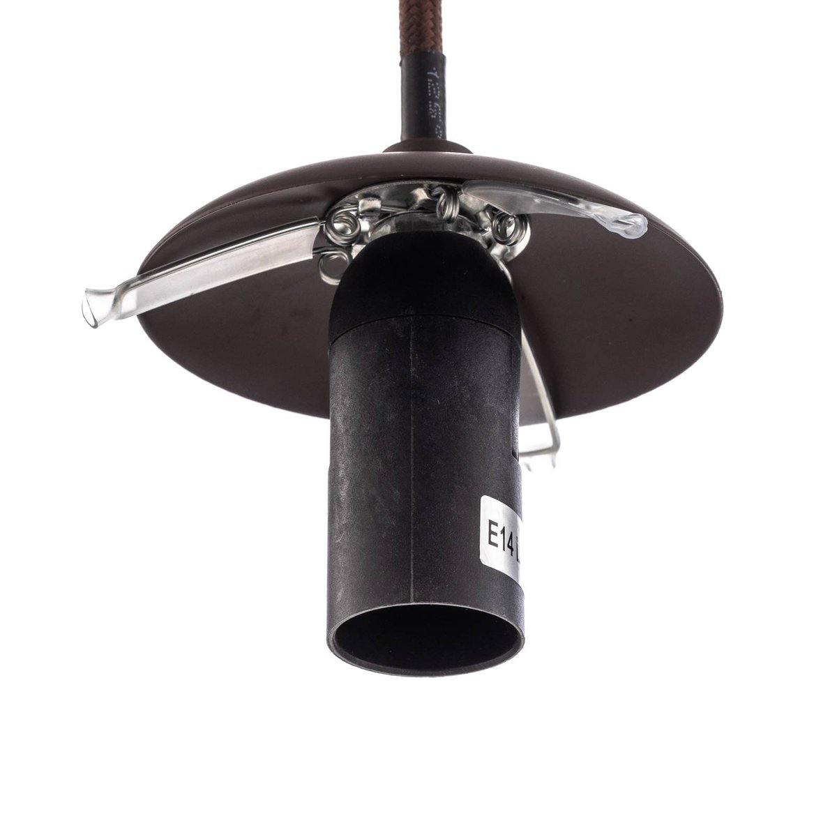Suspension en verre design, Valentina marron, gris fumé, LINDBY