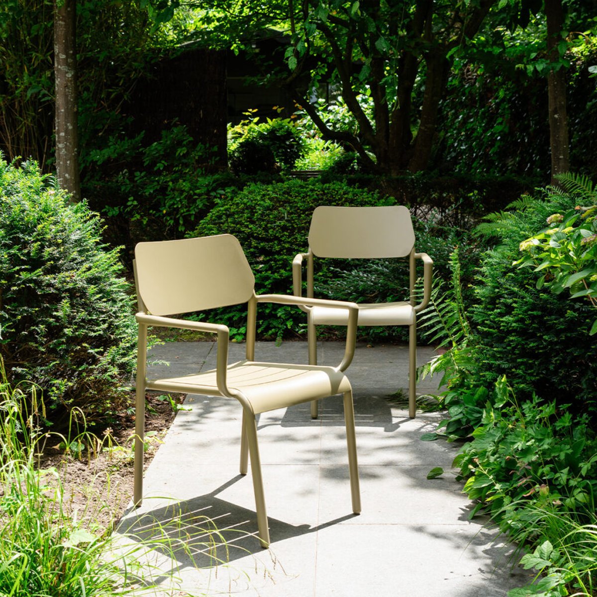 Lot de 2 fauteuils de jardin en aluminium Kaki clair HAVANA kaki clair, WILSA GARDEN