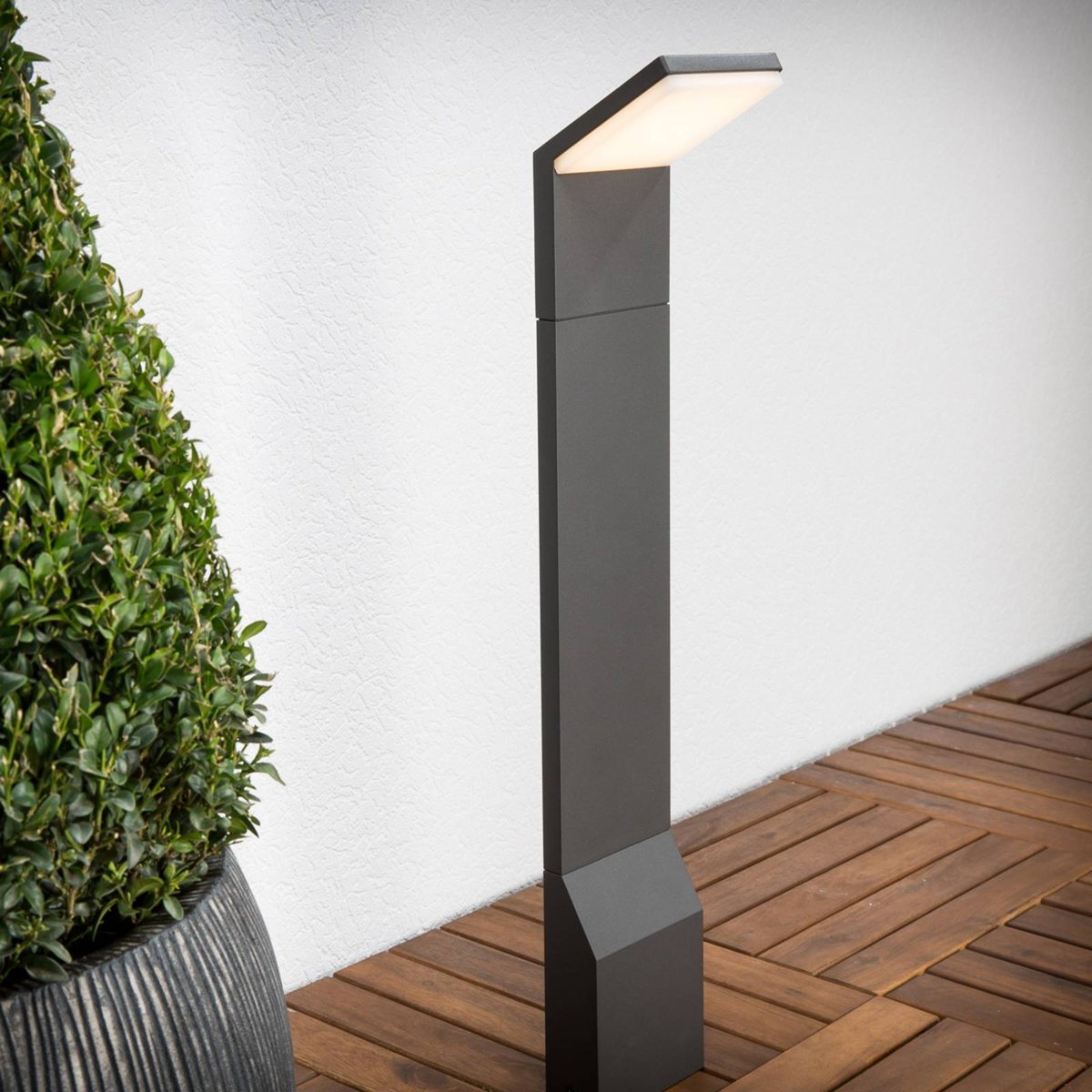 Luminaire extérieur en aluminium moderneLED anthracite, blanc, LUCANDE