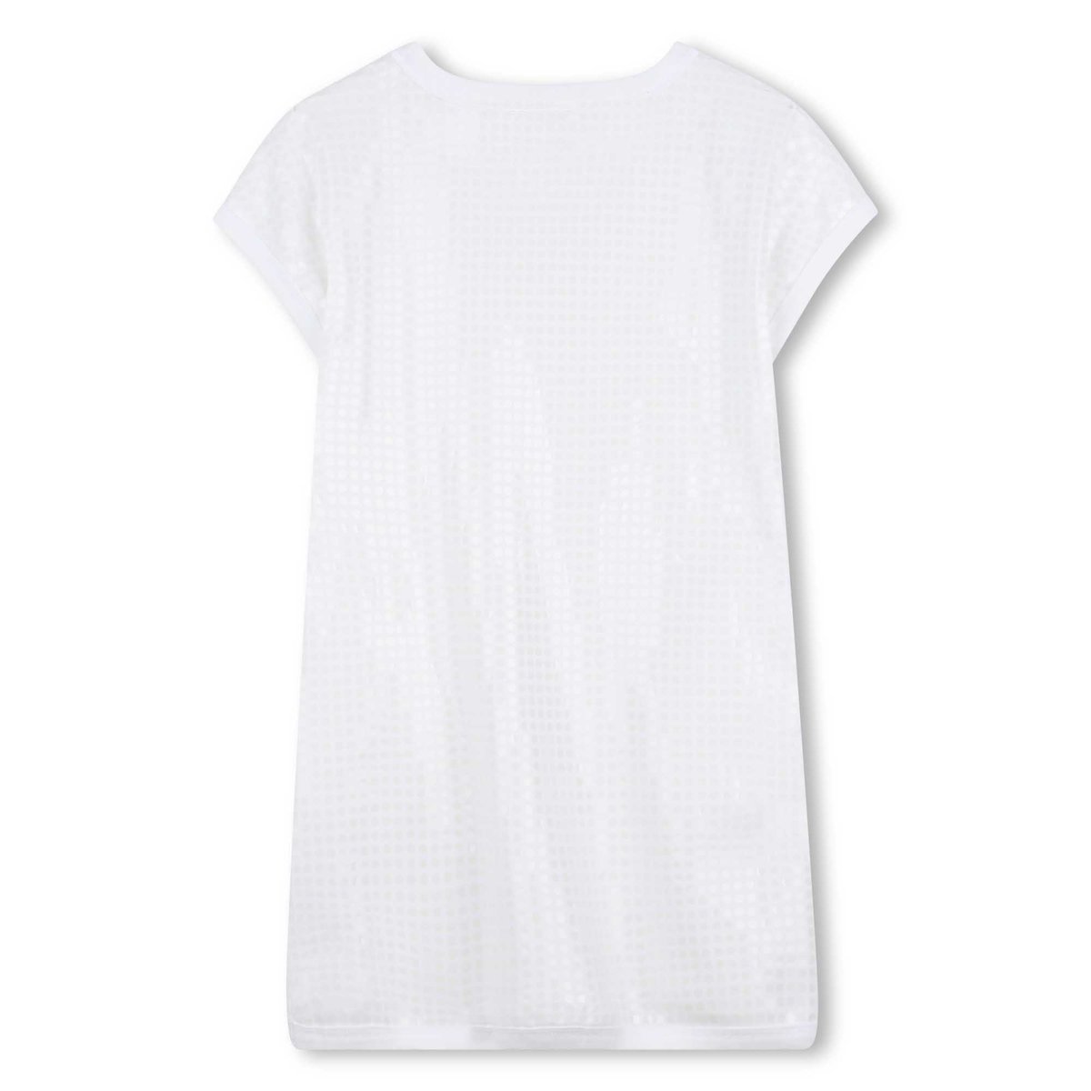 Robe en coton avec sequins blanc, DKNY