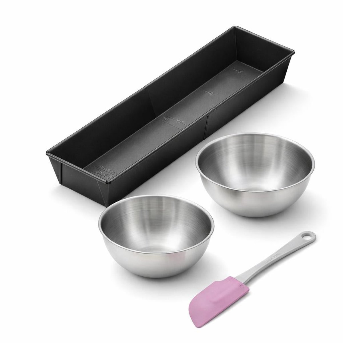 Set de 4 ustensiles de pâtisserie moule à gâteaux 2 bols PURE noir, ZENKER