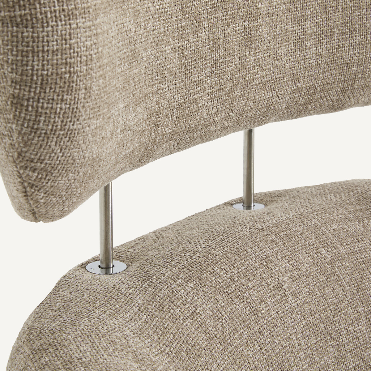 Sillón giratorio con reposapiés, en tela jaspeada y chapa de nogal, JESPER marrón glacé, AM.PM