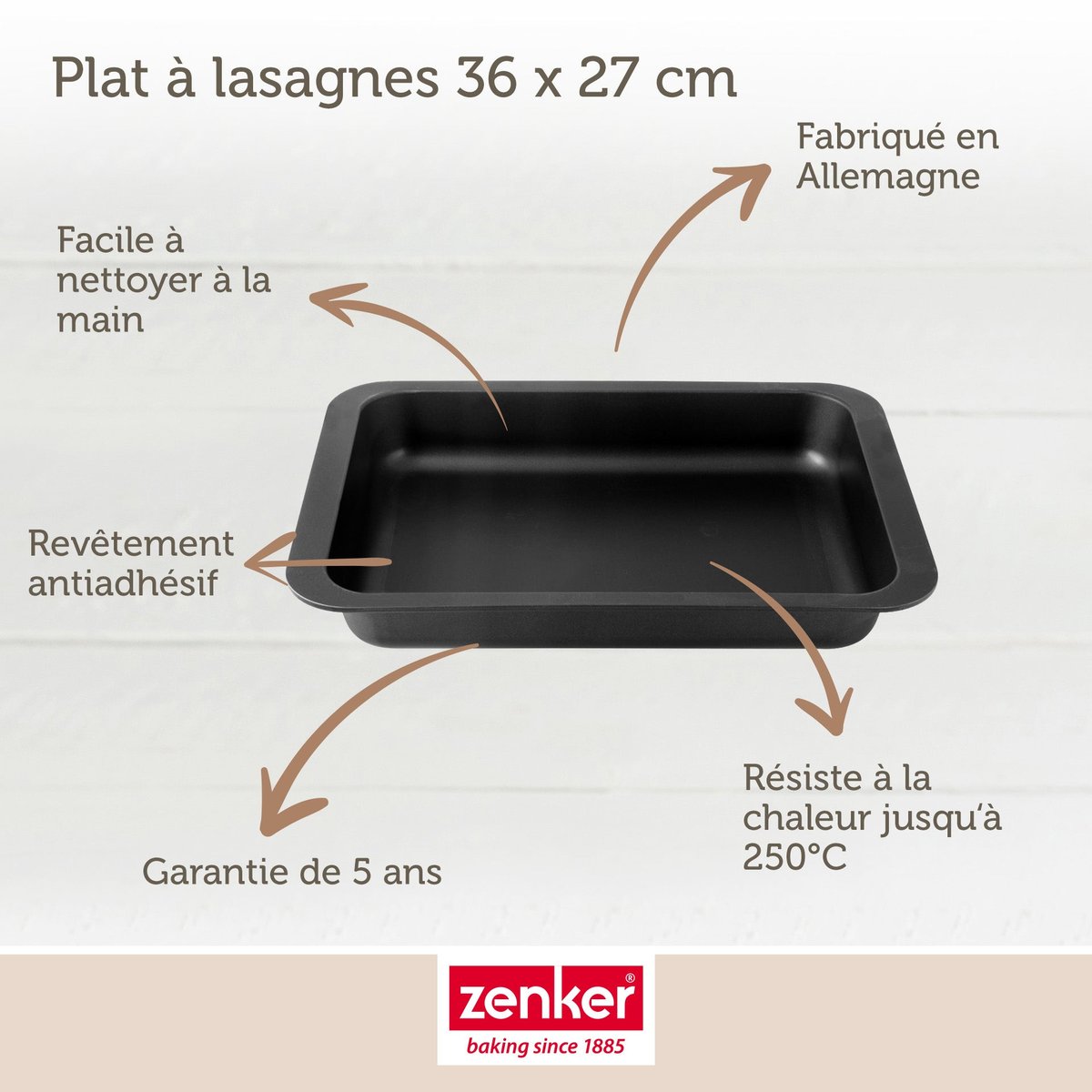 Plat à lasagnes maison SPECIAL COUNTRIES noir, ZENKER