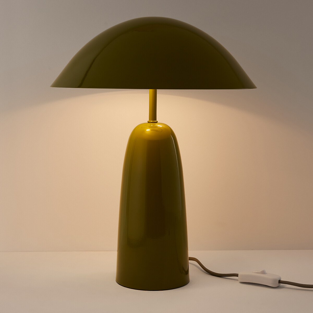 Lampe champignon à poser, en métal fer, MERRO vert, LA REDOUTE INTERIEURS
