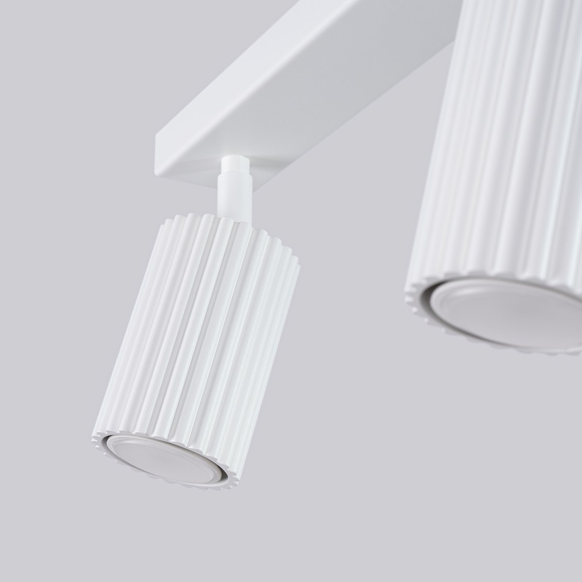 Plafonnier Aluminium Blanc GU10 2 Karbon blanc, EDEN