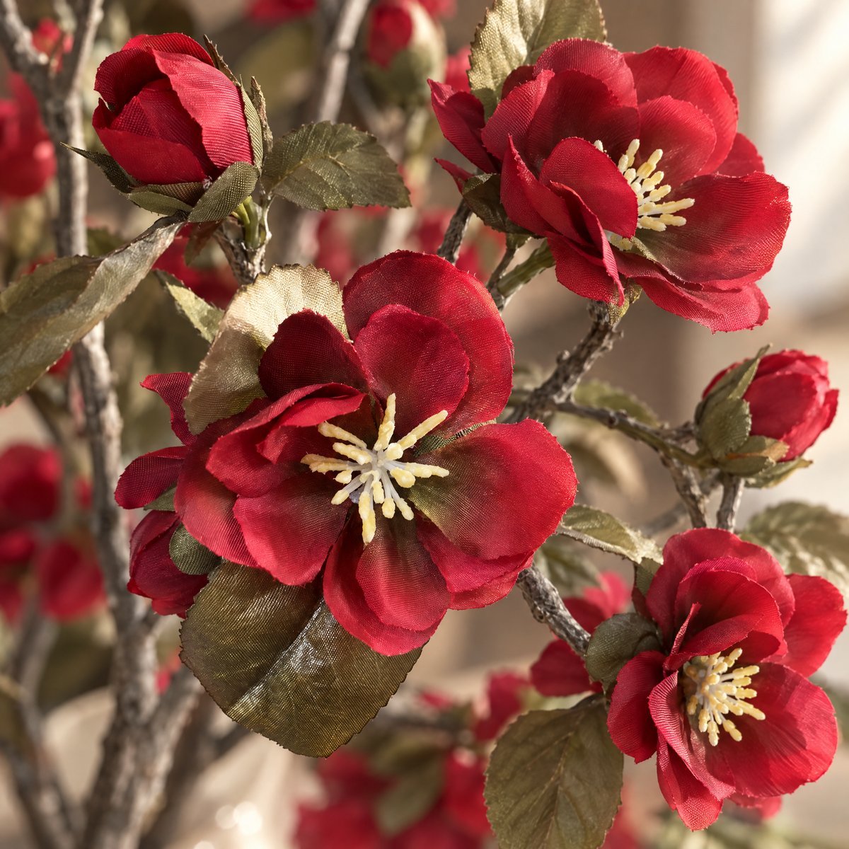 Tige de cerisier artificielle H75 rouge, SIA
