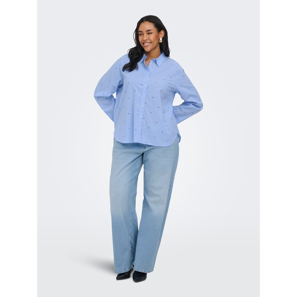 Chemise cornflower blue, ONLY CARMAKOMA