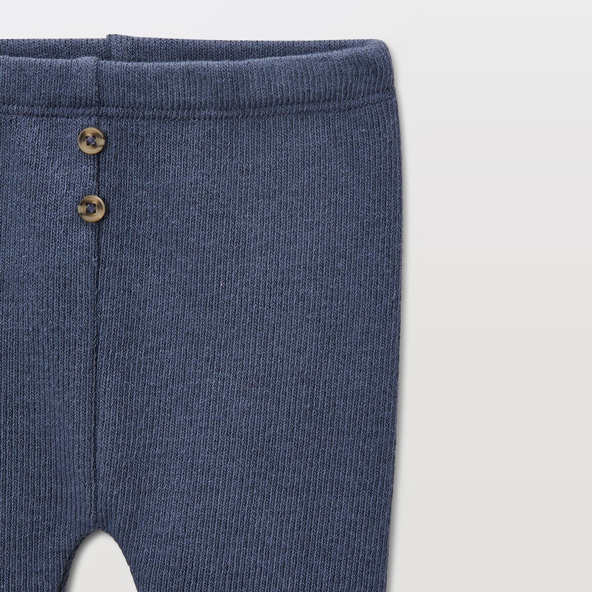 Legging uni en maille pierre bleue, BOUT'CHOU